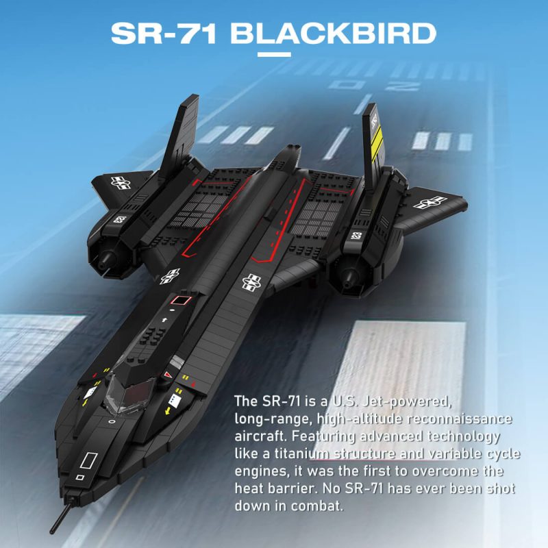Mocsage-SR71-Blackbird-Tactical-Aircraft-Module-MOC-Building-Blocks-Set-1905PCS-by-Flavio-Cereda