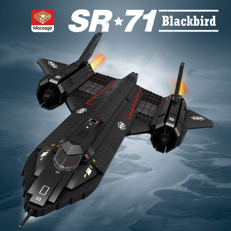 Mocsage-SR71-Blackbird-Tactical-Aircraft-Module-MOC-Building-Blocks-Set-1905PCS-by-Flavio-Cereda