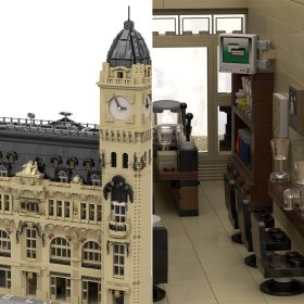 letbricks-Paris Train Station Street Scene Building Blocks Set (1)