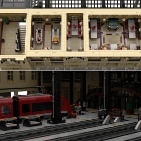 letbricks-Paris Train Station Street Scene Building Blocks Set
