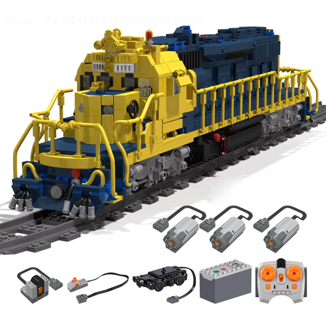 SD40-2 Railway Locomotive Toy Building Blocks Set（3163PCS/Dynamic Version)by ZigZag