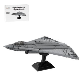 Triple Engine J-36 Fighter Aircraft Building Blocks Set (1536PCS)