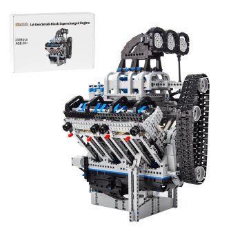 V8 First-Generation 400 cu Small-Block Supercharged Engine Building Blocks Set (2358PCS)by Ronald Tewes