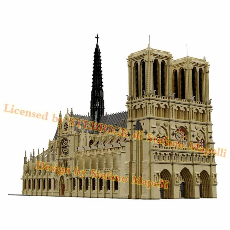 63181Pcs MOC Notre Dame de Paris Modular Building Block Small Particle Model ( Licensed by STEBRICK di Stefano Mapelli and Designed by Stefano Mapelli )