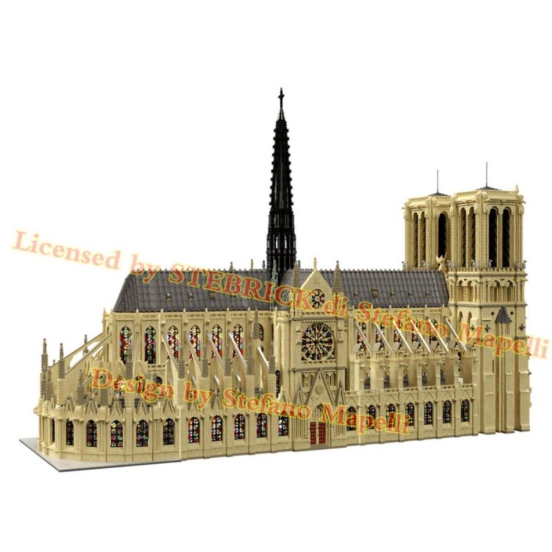 63181Pcs MOC Notre Dame de Paris Modular Building Block Small Particle Model ( Licensed by STEBRICK di Stefano Mapelli and Designed by Stefano Mapelli )