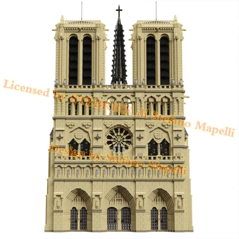 63181Pcs MOC Notre Dame de Paris Modular Building Block Small Particle Model ( Licensed by STEBRICK di Stefano Mapelli and Designed by Stefano Mapelli )
