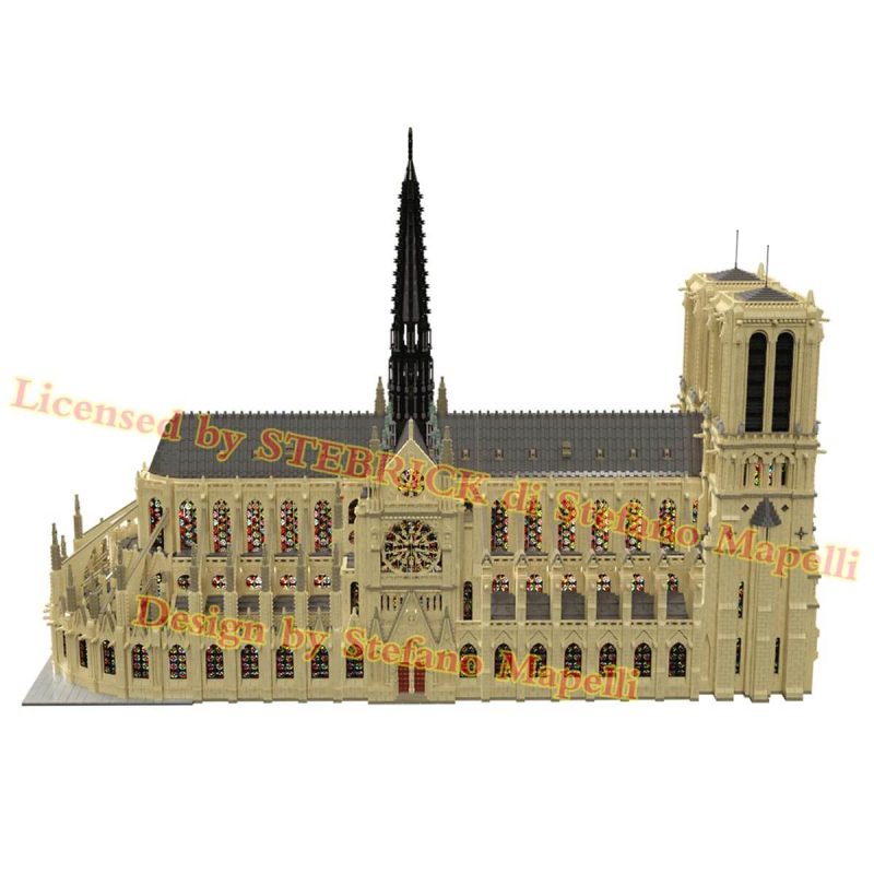 63181Pcs MOC Notre Dame de Paris Modular Building Block Small Particle Model ( Licensed by STEBRICK di Stefano Mapelli and Designed by Stefano Mapelli )