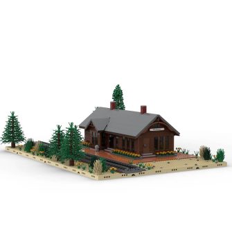 MOC-93402- Union Pacific Depot Kit Carson Colorado(4889 pcs)