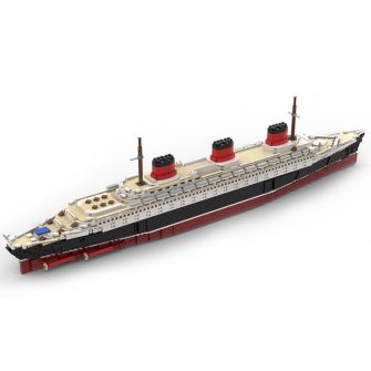 moc-61595-1-400-scale-ss-normandie-large-steamship-compatible-with-10294（3328pcs）