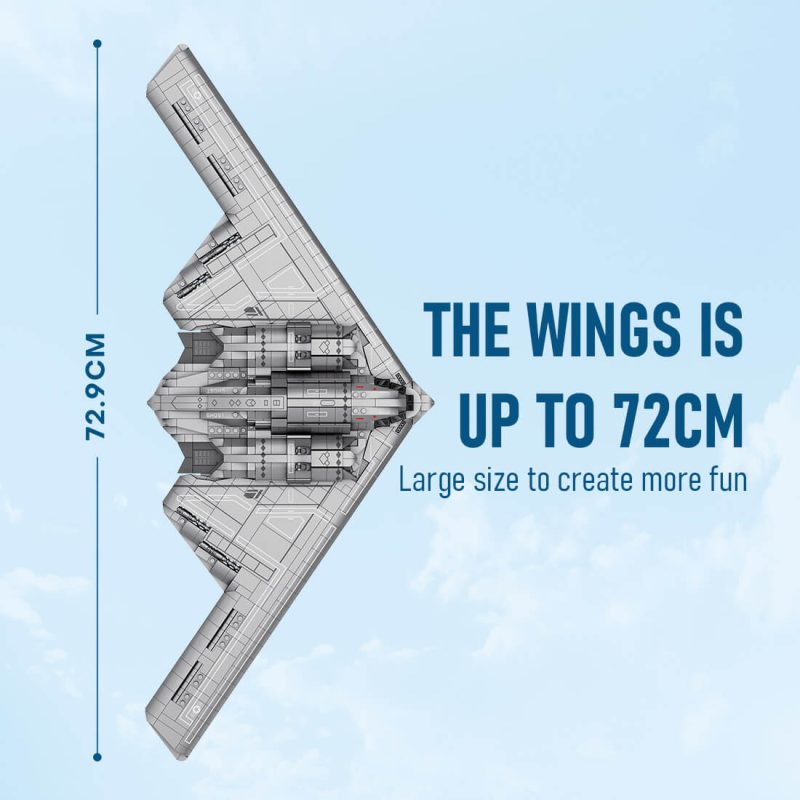 mocsage-b2-spirit-1-70-scale-flying-wing-ultra-high-speed-intercontinental-stealth-strategic-bomber-model2063pcs