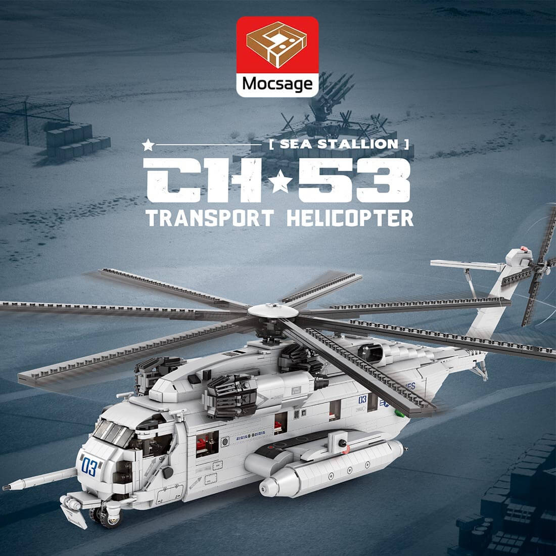 mocsage-moc-127265-ch-53e-super-stallion-1-35-scale-modern-military-themed-model-2192pcs